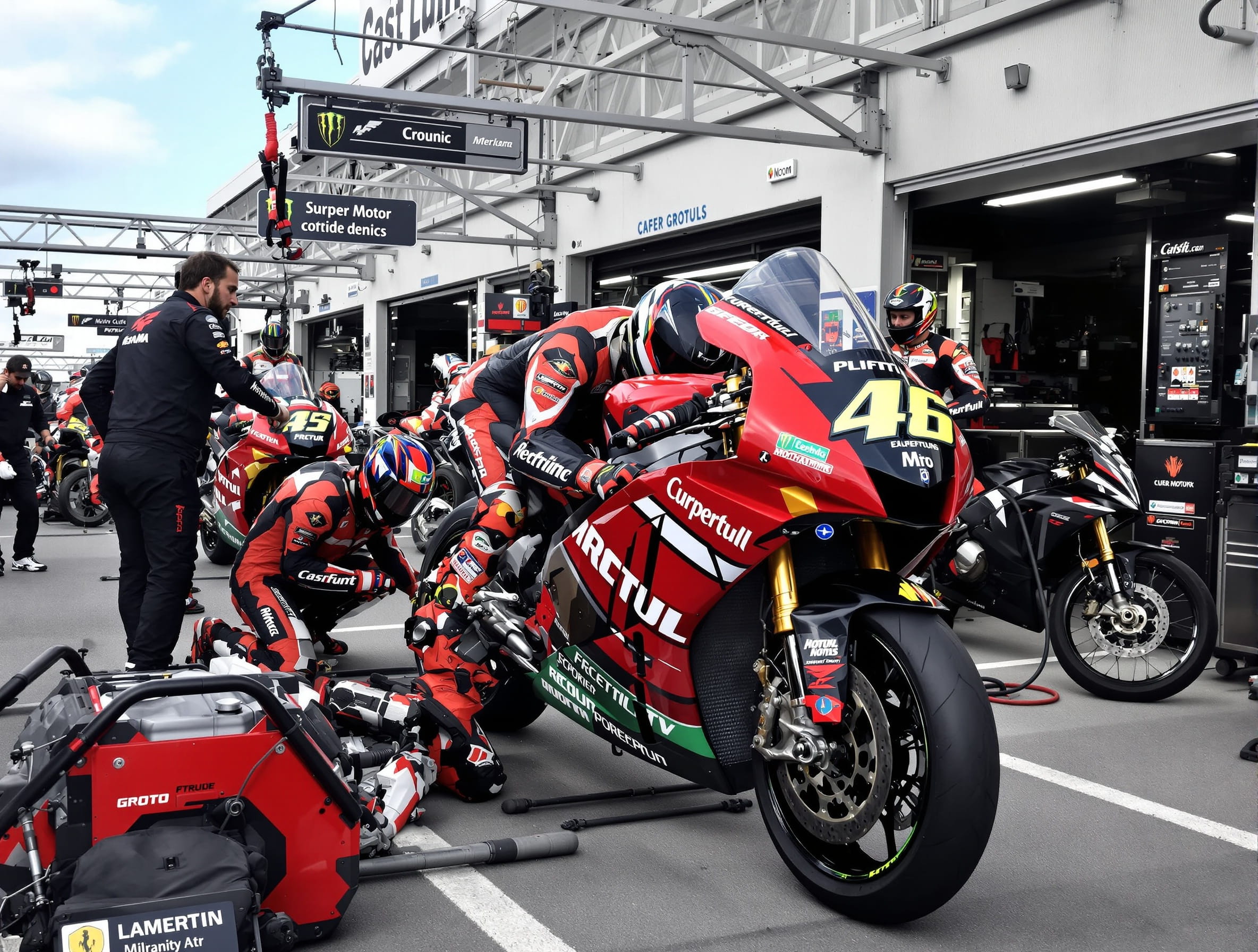 Pit lane mechanics